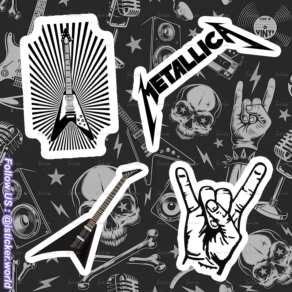 پک استیکر metallica - M07