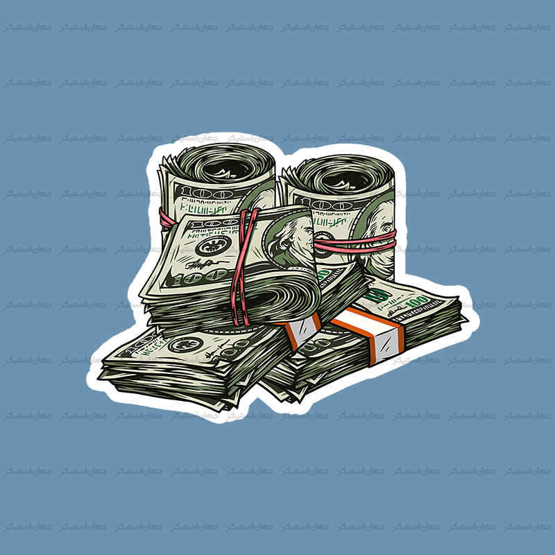 استیکر موبایل و  لپ تاپ طرح دلار ضدآب