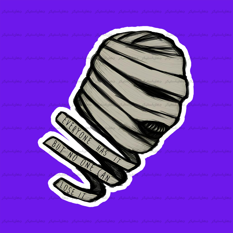 استیکر موبایل و  لپ تاپ طرح اسکلت ضدآب